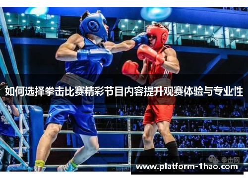 如何选择拳击比赛精彩节目内容提升观赛体验与专业性