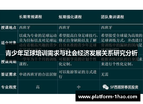 青少年足球培训需求与社会经济发展关系研究分析